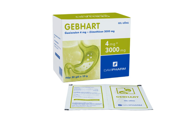GEBHART chứa Guaiazulen 4 mg, Dimethicon 3000 mg