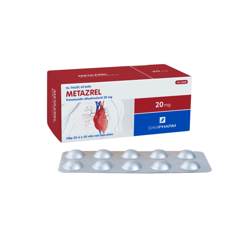METAZREL chứa Trimetazidin dihydroclorid 20 mg