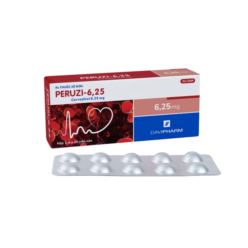 PERUZI-6.25 chứa Carvedilol 6.25 mg